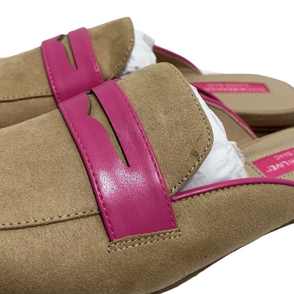 Isaac Mizrahi Live! Always Isaac Faux Suede Womens Mules US 6 Tan Slip On Shoes - Picture 5 of 7